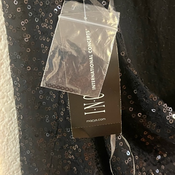 NWT Black sequin halter top INC - Picture 5 of 7
